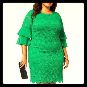 Alfani ruffle cuff floral dress